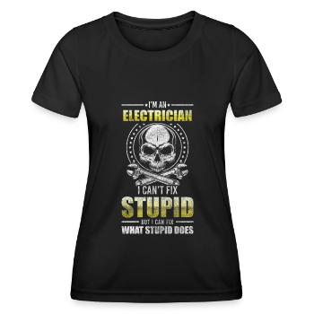 Électricité Watt Lightning - T-shirt sport Femme - noir - Devant - AI Model Female 172 light (172cm)