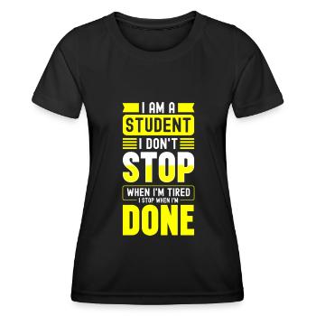 University Uni Nerd - Women's Functional T-Shirt - black - Front - AI Model Female 172 light (172cm)