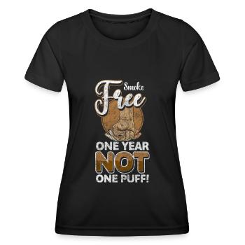 Nichtraucher Nikotin Disziplin Rauchverbot - Frauen Funktions-T-Shirt - Schwarz - Vorne - AI Model Female 172 light (172cm)