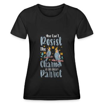 Ara Fliegen Kakadu Tierwelt - Frauen Funktions-T-Shirt - Schwarz - Vorne - AI Model Female 172 light (172cm)