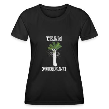 Cadeau de remise en forme d'équipe de poireau - T-shirt sport Femme - noir - Devant - AI Model Female 172 light (172cm)