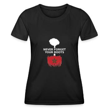 Marokko Marokkanische Wurzeln - Frauen Funktions-T-Shirt - Schwarz - Vorne - AI Model Female 172 light (172cm)