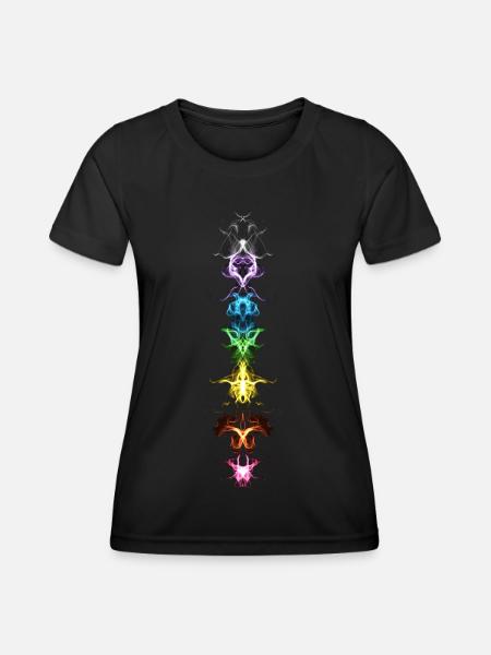 Chakras, Spiritual, Buddhism, Symbol, Yoga, Energy - Women's Functional T-Shirt - black