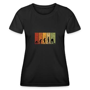 Eis Curling Curler Eisstockschießen Evolution - Frauen Funktions-T-Shirt - Schwarz - Vorne - AI Model Female 172 light (172cm)