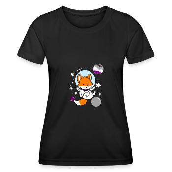 Renard Astronaute Ace Pride - T-shirt sport Femme - noir - Devant - AI Model Female 172 light (172cm)