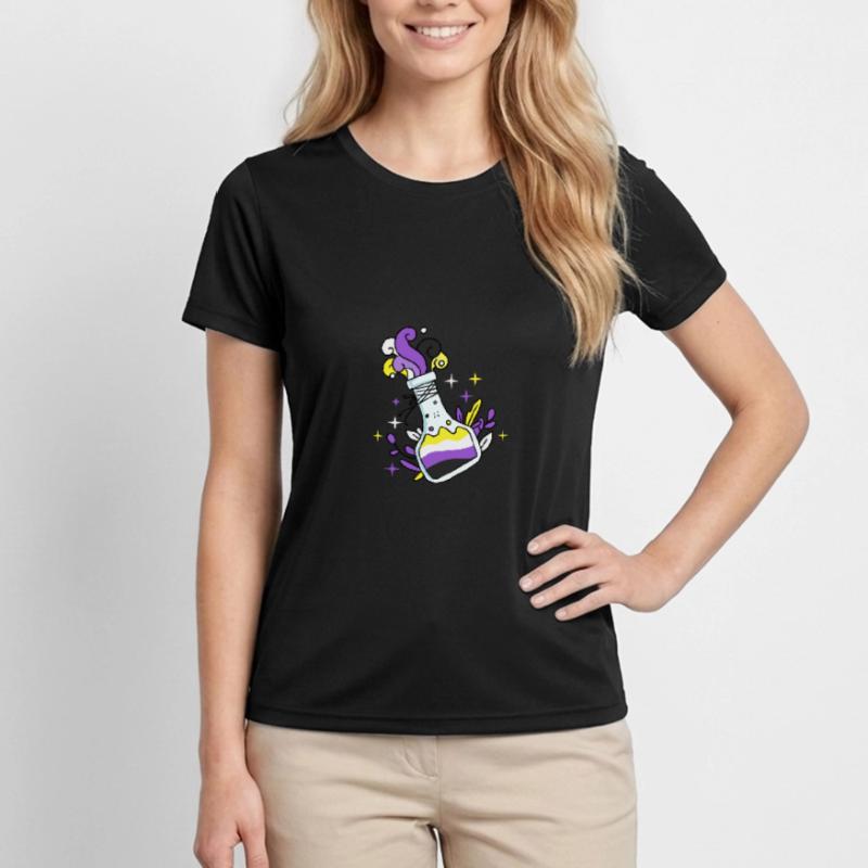 Nonbinary Pride Magic Potion Nonbinary Pride Women's Functional T-Shirt