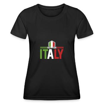 Italie Italien Italien Italie - T-shirt sport Femme - noir - Devant - AI Model Female 172 light (172cm)
