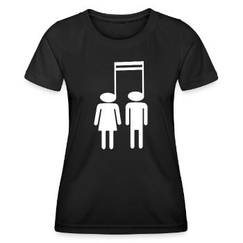 Musik Noten - Frauen Funktions-T-Shirt - Schwarz - Vorne - AI Model Female 172 light (172cm)