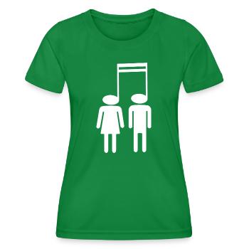 Partitions musicales - T-shirt sport Femme - vert - Devant - AI Model Female 172 dark (172cm)
