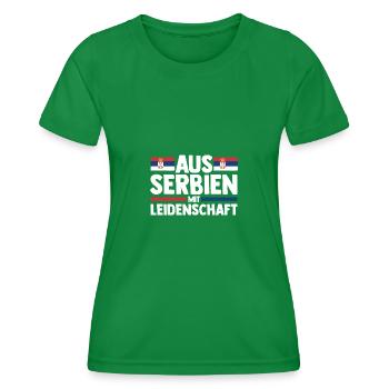 Serbian Serbian Serbia - Women's Functional T-Shirt - kelly green - Front - AI Model Female 172 dark (172cm)