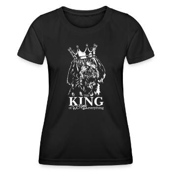Spinone Italiano King Hundespruch Hunde Wilsigns - Frauen Funktions-T-Shirt - Schwarz - Vorne - AI Model Female 172 light (172cm)