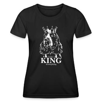 English Springer Spaniel King of everything Hunde - Frauen Funktions-T-Shirt - Schwarz - Vorne - AI Model Female 172 light (172cm)