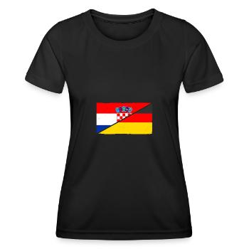Croates Croates Croates Hrvatska Allemagne Croatie - T-shirt sport Femme - noir - Devant - AI Model Female 172 light (172cm)