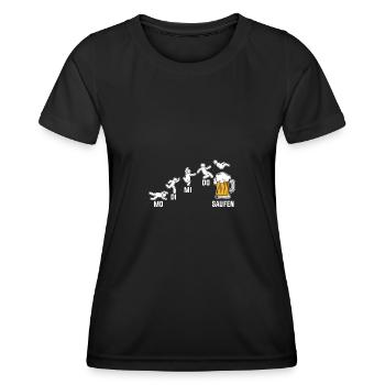 Booze, Party, Beer Drinker, Beer - Women's Functional T-Shirt - black - Front - AI Model Female 172 light (172cm)