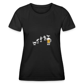 Booze, Party, Beer Drinker, Beer - Women's Functional T-Shirt - black - Front - AI Model Female 172 light (172cm)