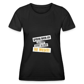 Ich bin single: Sprich mich an - Frauen Funktions-T-Shirt - Schwarz - Vorne - AI Model Female 172 light (172cm)
