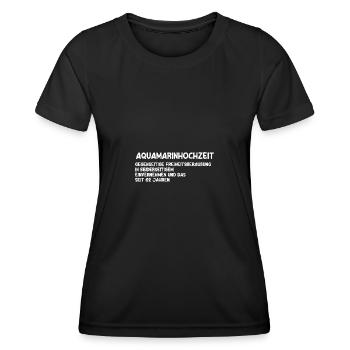 Mariage Aquarium Mariage 62 ans mariage - T-shirt sport Femme - noir - Devant - AI Model Female 172 light (172cm)