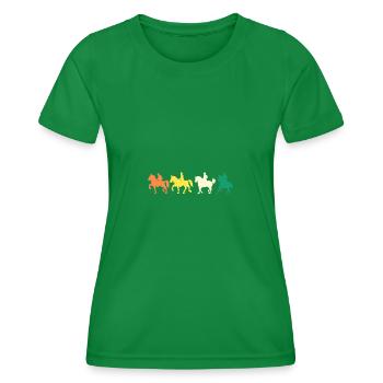 Reiten Evolution Pferde - Frauen Funktions-T-Shirt - Kelly Green - Vorne - AI Model Female 172 dark (172cm)
