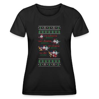 Weihnachten Humor Lustig Ein Glühwein Wichtel - Frauen Funktions-T-Shirt - Schwarz - Vorne - AI Model Female 172 light (172cm)