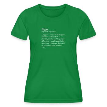 Digga Idiome allemand amusant - T-shirt sport Femme - vert - Devant - AI Model Female 172 dark (172cm)
