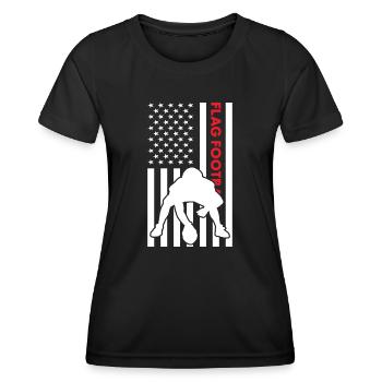 Sport Us Flag Flag Football - Frauen Funktions-T-Shirt - Schwarz - Vorne - AI Model Female 172 light (172cm)
