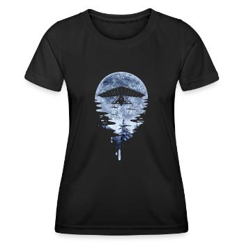 Hanggleiter Drachenflieger Deltasegler - Frauen Funktions-T-Shirt - Schwarz - Vorne - AI Model Female 172 light (172cm)