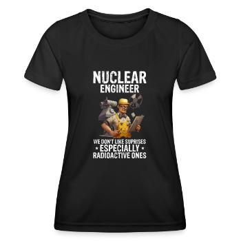 Nuklearingenieur für Kernkraftwerk und Kernenergie - Frauen Funktions-T-Shirt - Schwarz - Vorne - AI Model Female 172 light (172cm)
