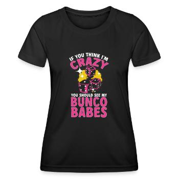 Bunco Dice Game - Women's Functional T-Shirt - black - Front - AI Model Female 172 light (172cm)