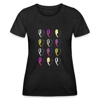 Imprimé numéro24. - T-shirt sport Femme - noir - Devant - AI Model Female 172 light (172cm)
