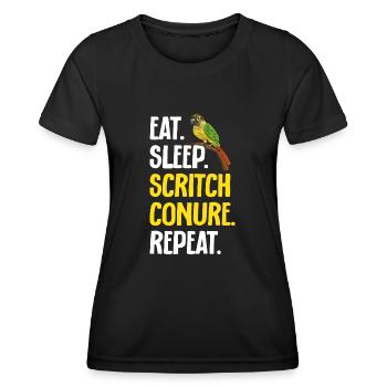 Molina Parakeet Parrot Bird Parakeet - Women's Functional T-Shirt - black - Front - AI Model Female 172 light (172cm)