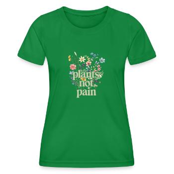 Pflanzen, nicht einfach | Pflanzen, nicht alltäglich - Frauen Funktions-T-Shirt - Kelly Green - Vorne - AI Model Female 172 dark (172cm)