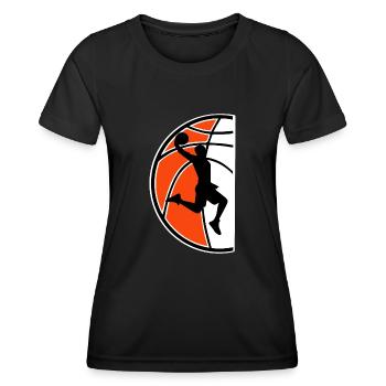 Basketball Basketballer - Frauen Funktions-T-Shirt - Schwarz - Vorne - AI Model Female 172 light (172cm)