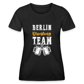 Berlin Drinking Team - Women's Functional T-Shirt - black - Front - AI Model Female 172 light (172cm)