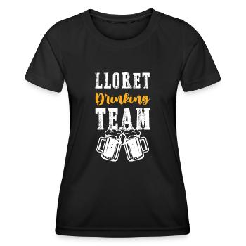 Lloret De Mar Équipe de Boisson - T-shirt sport Femme - noir - Devant - AI Model Female 172 light (172cm)