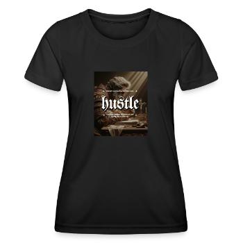 Hustle Renaissance Painting Praying Man - Women's Functional T-Shirt - black - Front - AI Model Female 172 light (172cm)
