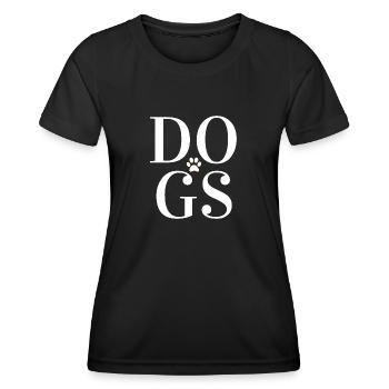 Chiens Chien Chien Chien Personne - T-shirt sport Femme - noir - Devant - AI Model Female 172 light (172cm)