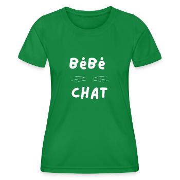 Baby cat - Women's Functional T-Shirt - kelly green - Front - AI Model Female 172 dark (172cm)