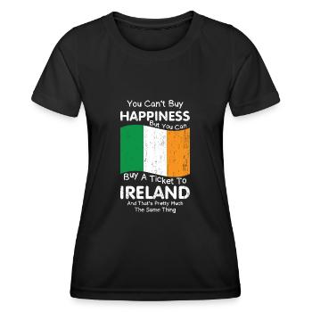 Irlande Drapeau irlandais Irish St Patricks Day - T-shirt sport Femme - noir - Devant - AI Model Female 172 light (172cm)