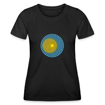 Palau Mandala de coeur Amour Belau - T-shirt sport Femme - noir - Devant - AI Model Female 172 light (172cm)