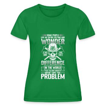 Fosse de houe souterraine minière - T-shirt sport Femme - vert - Devant - AI Model Female 172 dark (172cm)