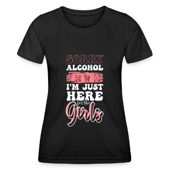 Bier Alkoholiker Säufer Alkoholfreies Bier - Frauen Funktions-T-Shirt - Schwarz - Vorne - AI Model Female 172 light (172cm)