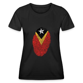 Timor oriental - T-shirt sport Femme - noir - Devant - AI Model Female 172 light (172cm)