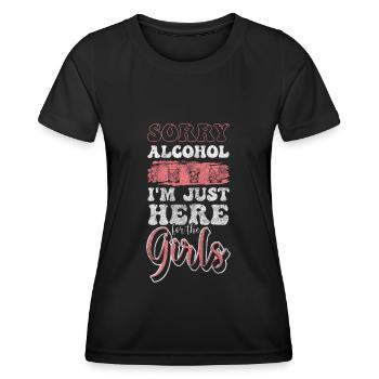 Alkoholfrei Aufhören Entzug - Frauen Funktions-T-Shirt - Schwarz - Vorne - AI Model Female 172 light (172cm)