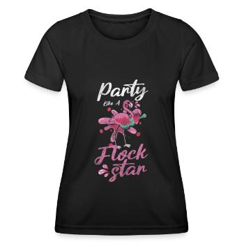 Fête à la piscine Fête de vacances - T-shirt sport Femme - noir - Devant - AI Model Female 172 light (172cm)