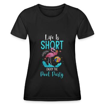 Pool Diving Recreation Water - Women's Functional T-Shirt - black - Front - AI Model Female 172 light (172cm)