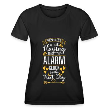 Kleeblatt Lebensfreude - Frauen Funktions-T-Shirt - Schwarz - Vorne - AI Model Female 172 light (172cm)
