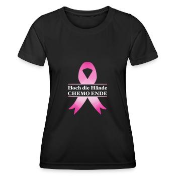 Chemo Krebstherapie Krebs Geschenk - Frauen Funktions-T-Shirt - Schwarz - Vorne - AI Model Female 172 light (172cm)