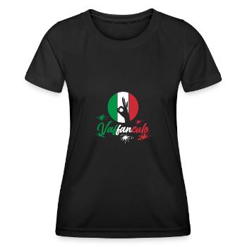 Italien Italiener Vaffanculo - Frauen Funktions-T-Shirt - Schwarz - Vorne - AI Model Female 172 light (172cm)