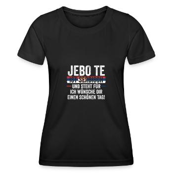 Serbe Serbe Serbie - T-shirt sport Femme - noir - Devant - AI Model Female 172 light (172cm)