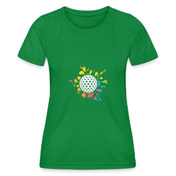Golfspieler Golf - Frauen Funktions-T-Shirt - Kelly Green - Vorne - AI Model Female 172 dark (172cm)